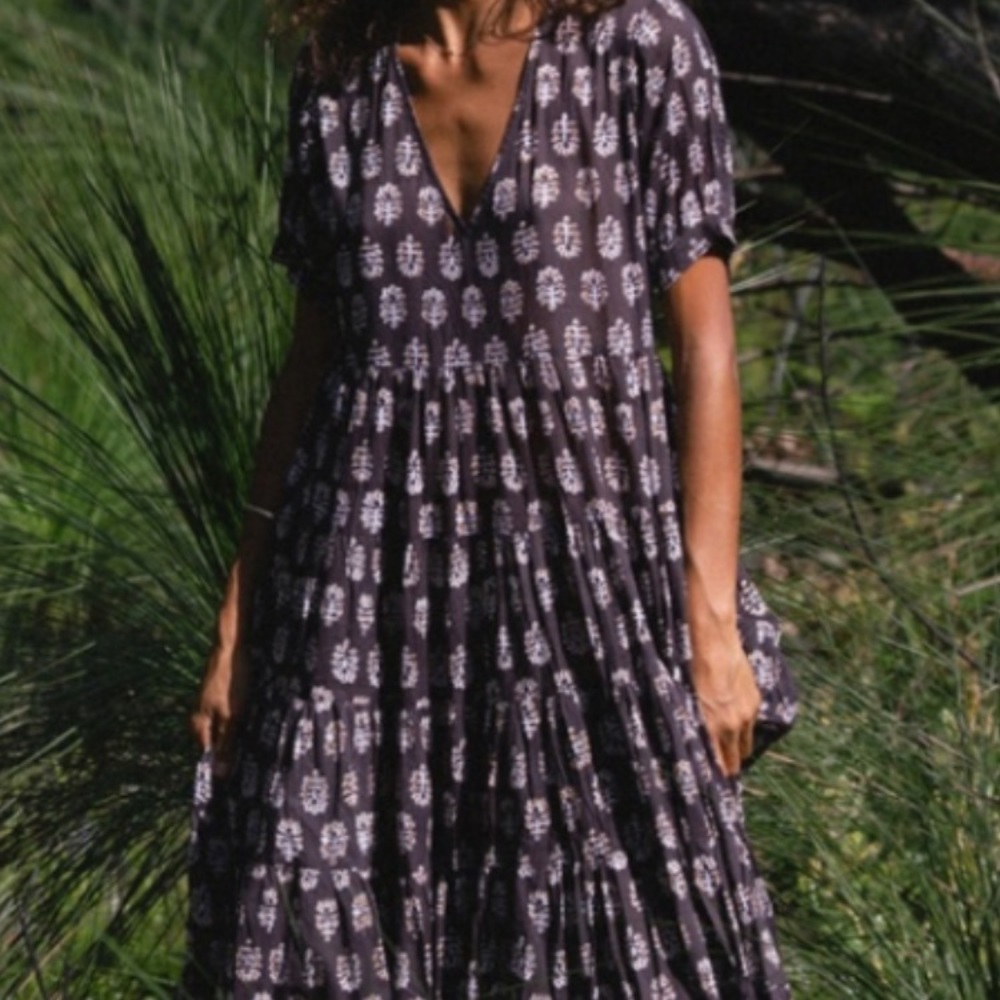 DAUGHTERS OF INDIA CHAAYA MAXI DRESS NWOT, M
